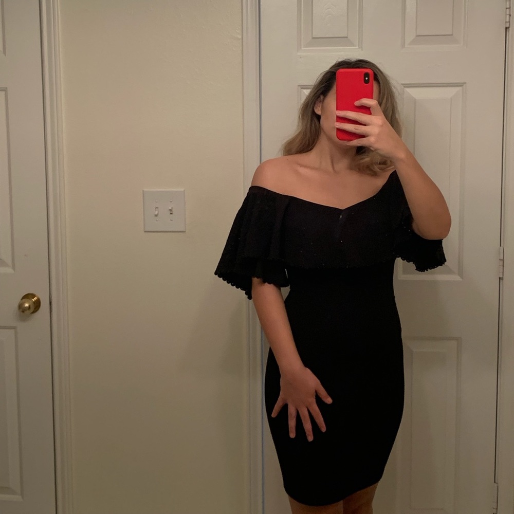 Off shoulder black dress